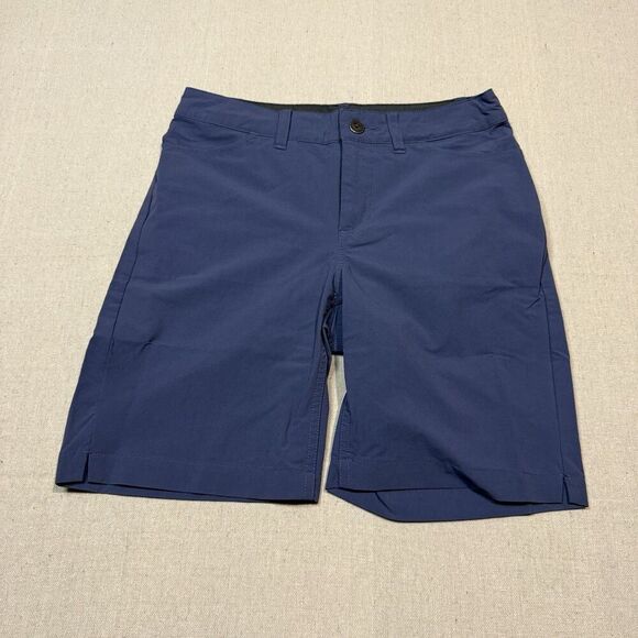 Patagonia Shorts Quandary Womens Size 2 Flat Front Grey Nylon Pockets 8” Inseam - Picture 1 of 6